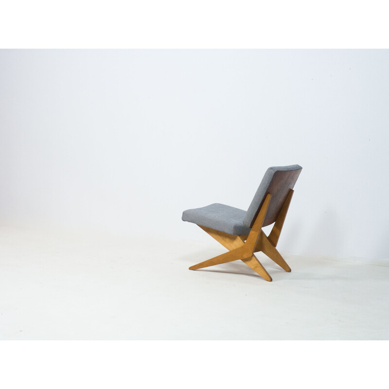 Vintage plywood armchair by Jan van Grunsven for Pastoe, Netherlands 1950