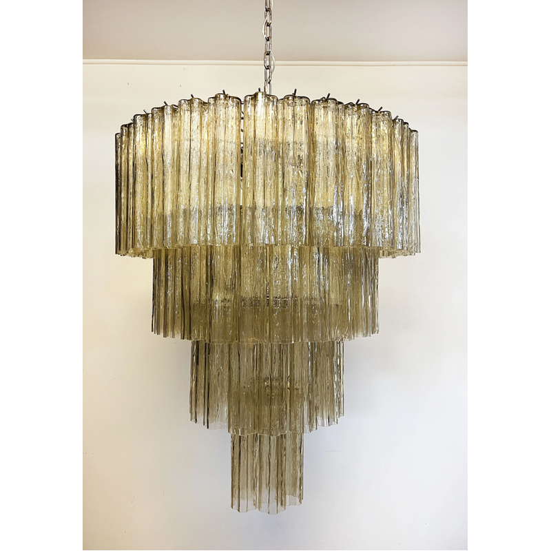 Vintage Italian chandelier in Murano glass and metal