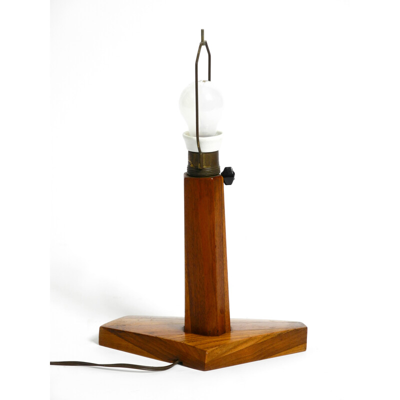 Vintage teak and colored plastic table lamp, 1950