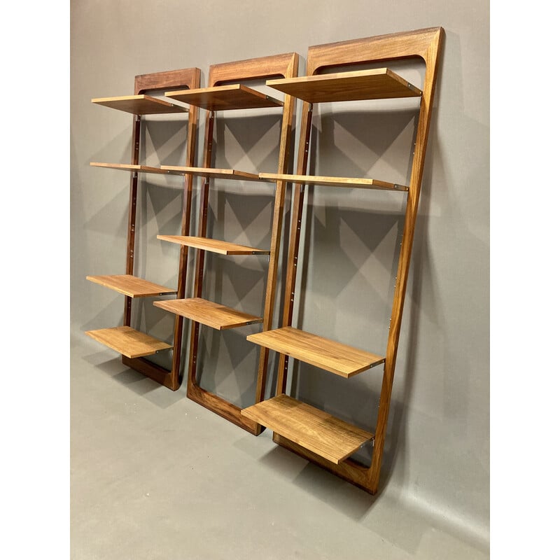 Set of 3 Scandinavian teak modular shelves, 1960