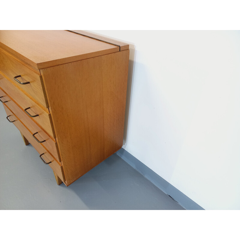 Vintage chest of drawers in light wood, 1950-1960