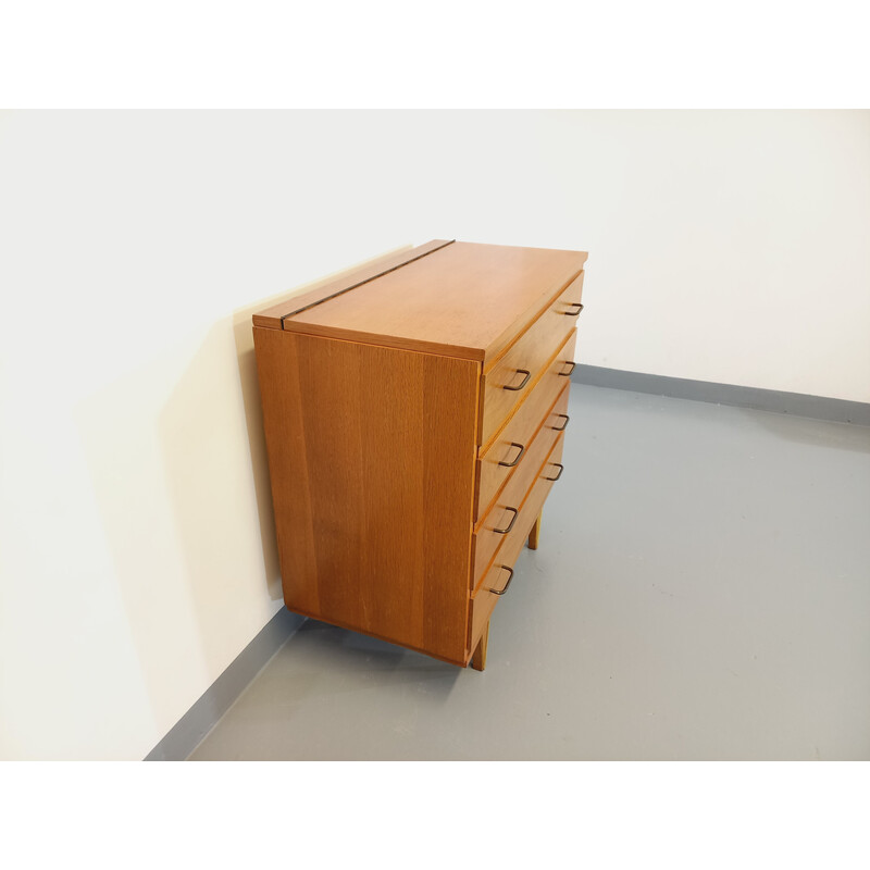 Vintage chest of drawers in light wood, 1950-1960