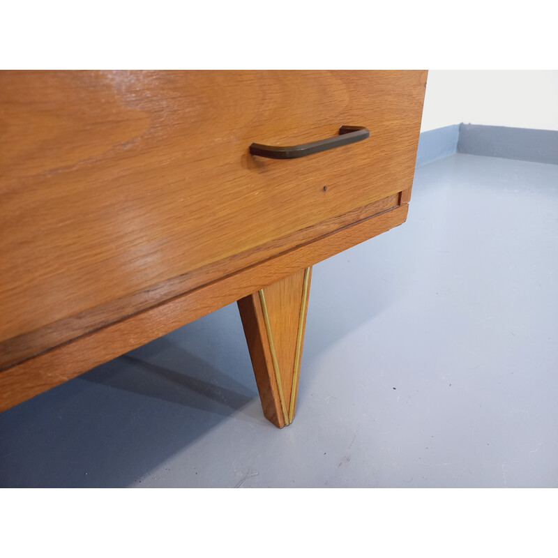 Vintage chest of drawers in light wood, 1950-1960