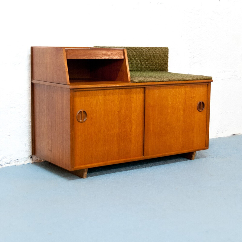 Vintage scandinavian teak bench - 1960s