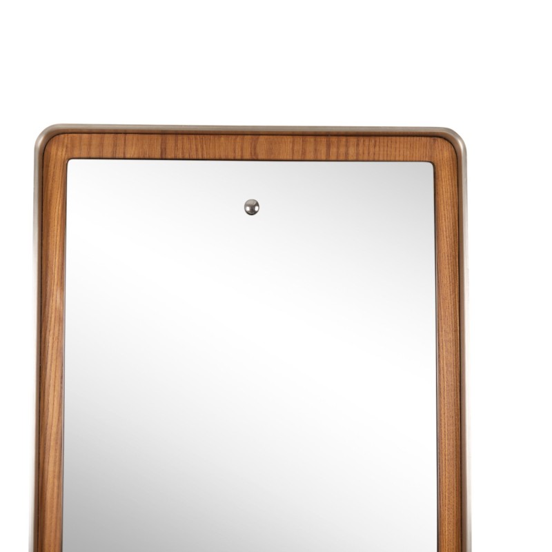 Vintage mirror in brushed aluminum, 1970