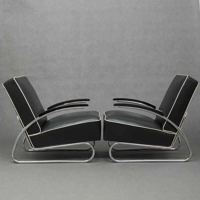 Pair of Bauhaus armchairs - 1930s