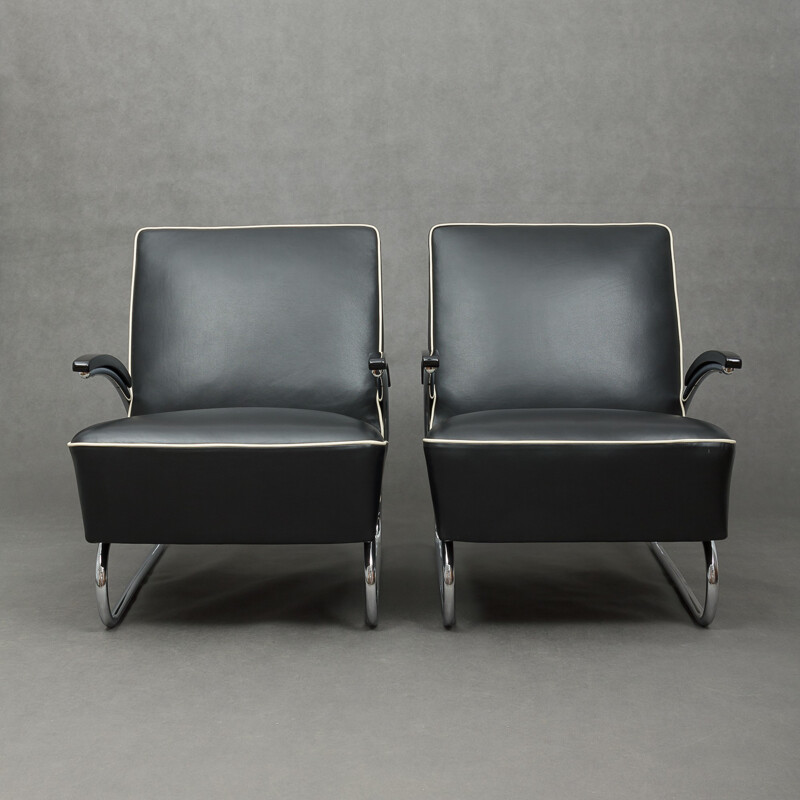 Pair of Bauhaus armchairs - 1930s