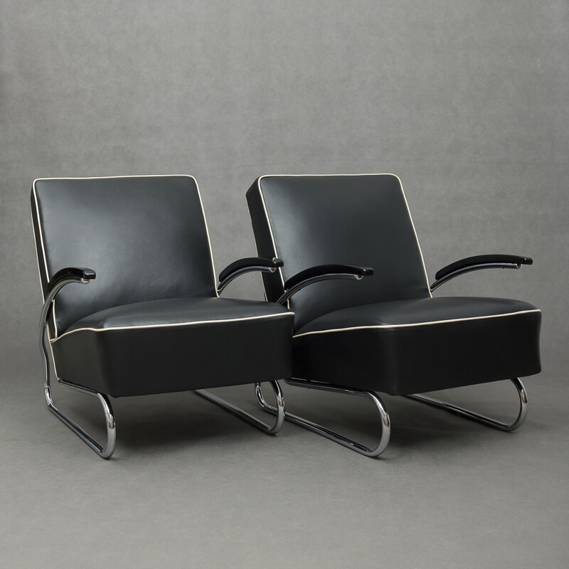 Pair of Bauhaus armchairs - 1930s