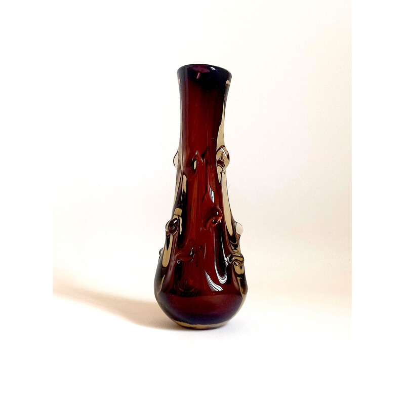 Vase vintage en cristal de Murano, 1970