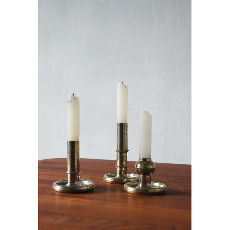 Set of 6 mid-century modular candlesticks