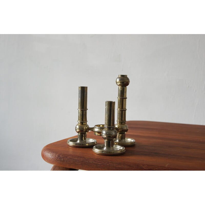 Set of 6 mid-century modular candlesticks