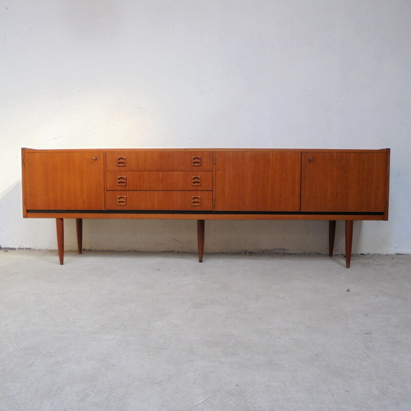Mid-century long french sideboard - 1960s