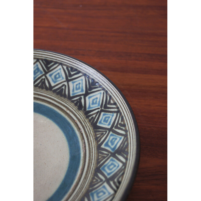 Piatto da parete in ceramica vintage di Eva Kumpmann, 1950-1960