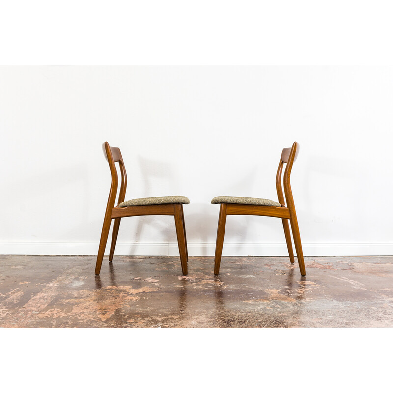 Set of 6 mid-century teak dining chairs by R. Borregaard for Viborg Stolefabrik, Denmark 1960s