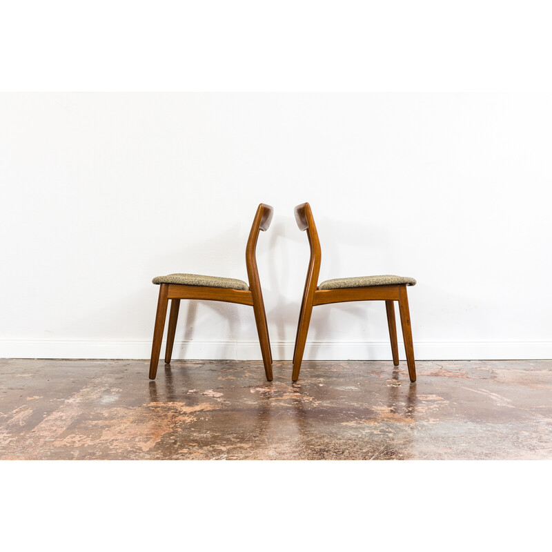 Set of 6 mid-century teak dining chairs by R. Borregaard for Viborg Stolefabrik, Denmark 1960s