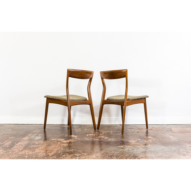 Set of 6 mid-century teak dining chairs by R. Borregaard for Viborg Stolefabrik, Denmark 1960s