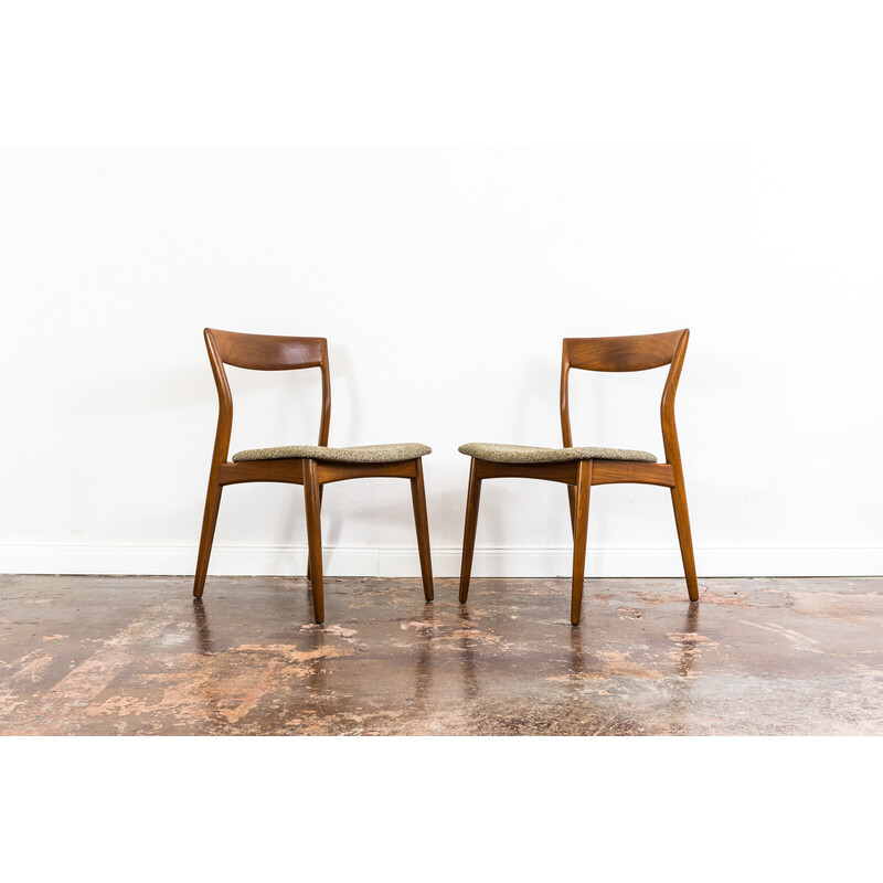 Set of 6 mid-century teak dining chairs by R. Borregaard for Viborg Stolefabrik, Denmark 1960s