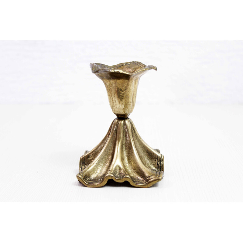 Bougeoir vintage en bronze, 1950