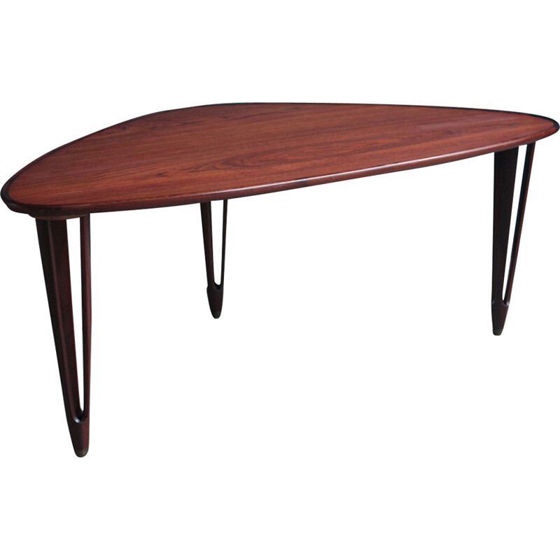 Teak Tripod Coffee Table from BC Mobler - 1950s