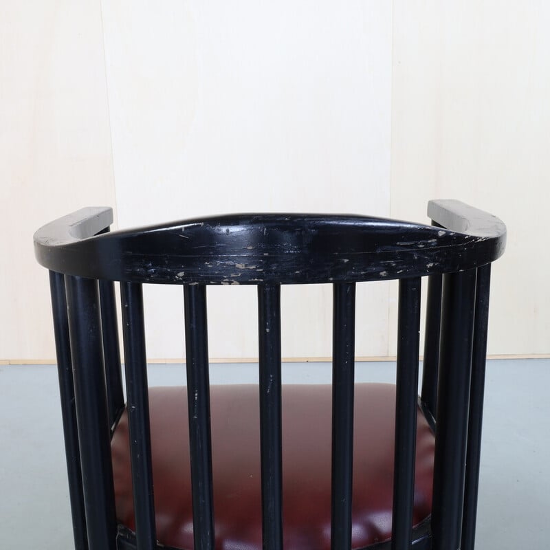 Pareja de sillas Barrel vintage de Josef Hoffmann para Ton