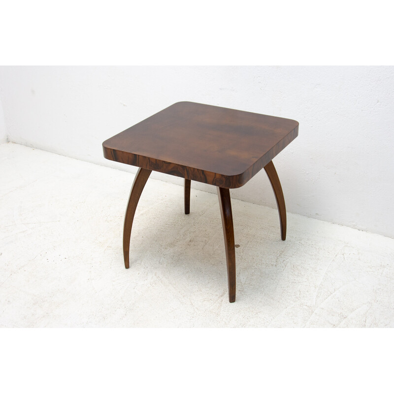Vintage walnut Spider coffee table H 259 by Jindřich Halabala, Czechoslovakia 1950s