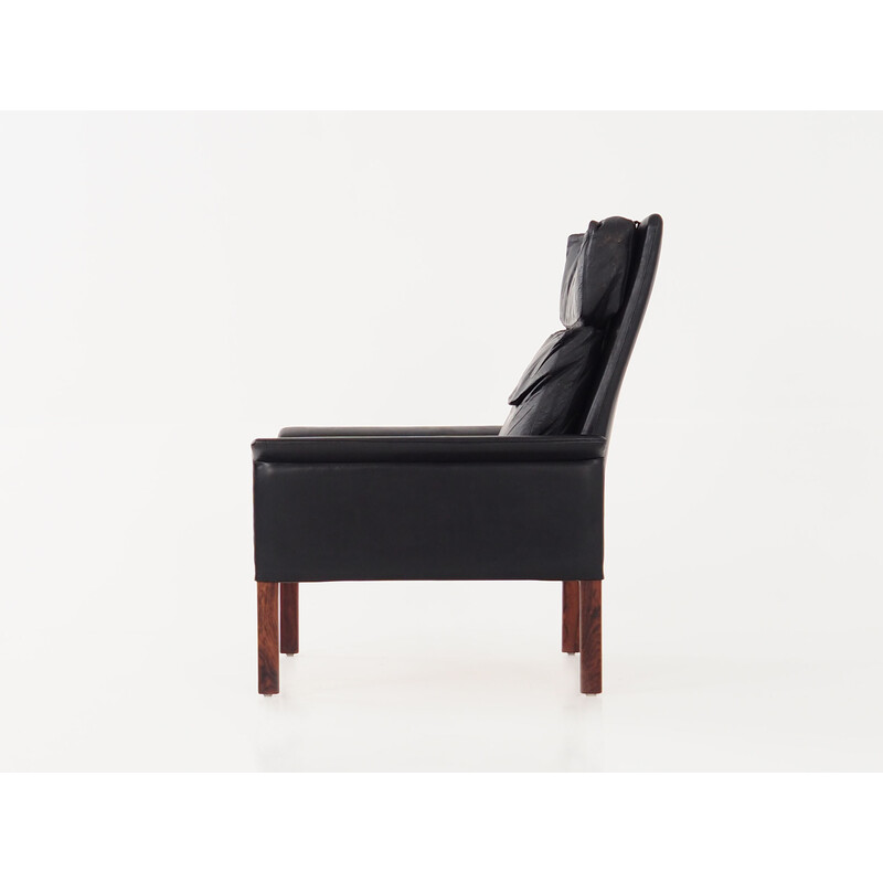 Vintage leather armchair by Hans Olsen