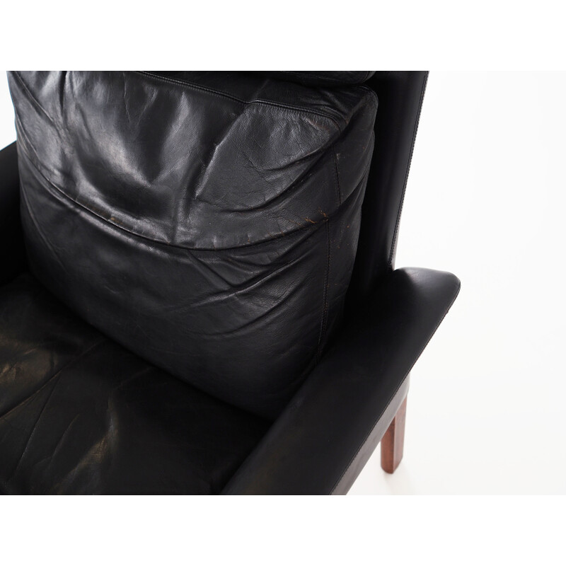 Vintage leather armchair by Hans Olsen