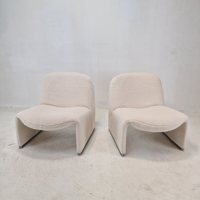 Paar Vintage-Sessel Alky von Giancarlo Piretti für Artifort, 1970er Jahre