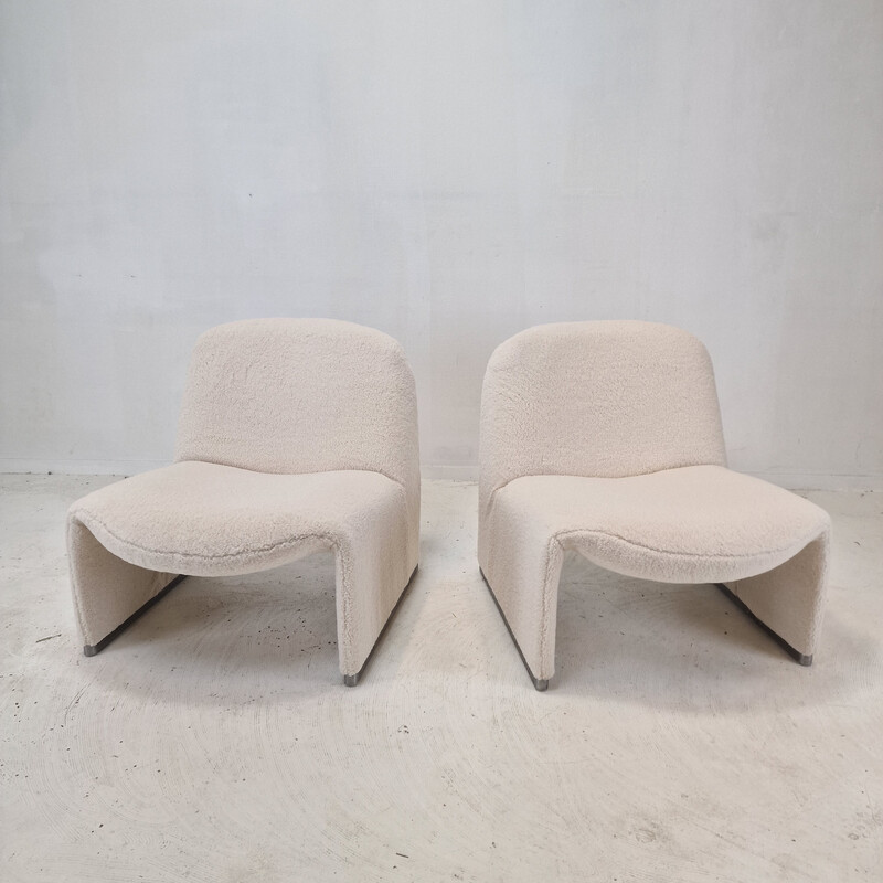 Pair of vintage Alky armchairs by Giancarlo Piretti for Artifort, 1970s