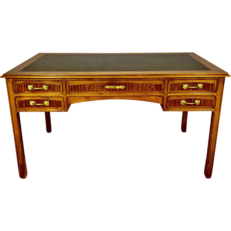 Vintage Art Deco mahogany desk, 1920