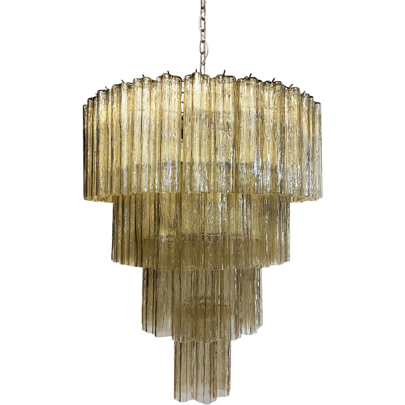 Vintage Italian chandelier in Murano glass and metal