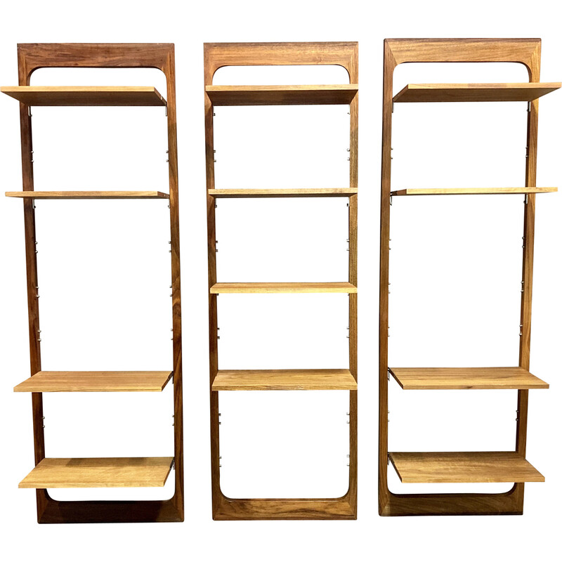 Set of 3 Scandinavian teak modular shelves, 1960