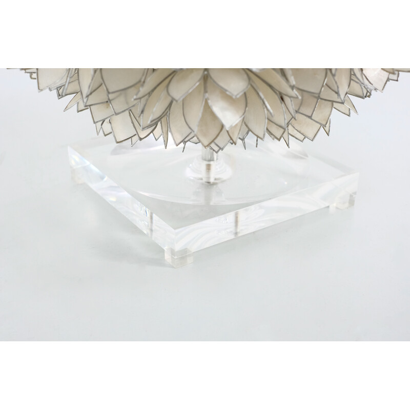 Vintage mother-of-pearl table lamp by Rausch, Germany 1960