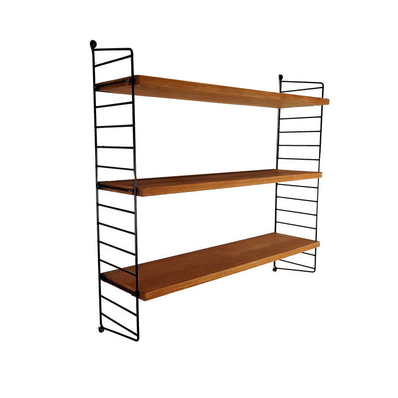 Vintage bookcase by K. and N. Strinning for String, Sweden 1960s