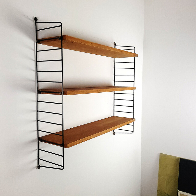 Vintage bookcase by K. and N. Strinning for String, Sweden 1960s