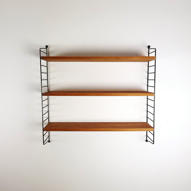 Vintage bookcase by K. and N. Strinning for String, Sweden 1960s