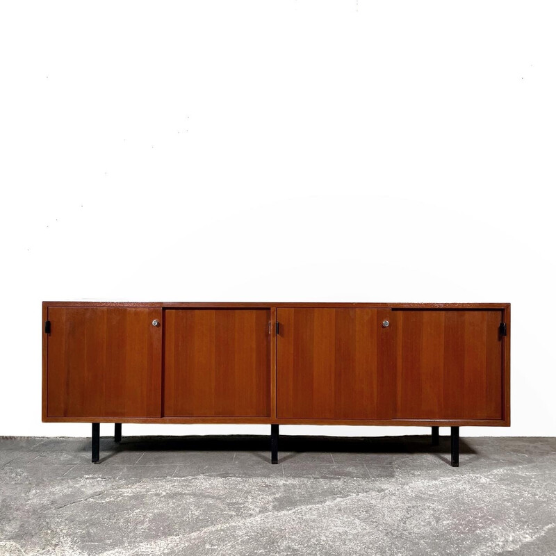 Vintage sideboard with 4 sliding doors by Florence Knoll, 1950-1960