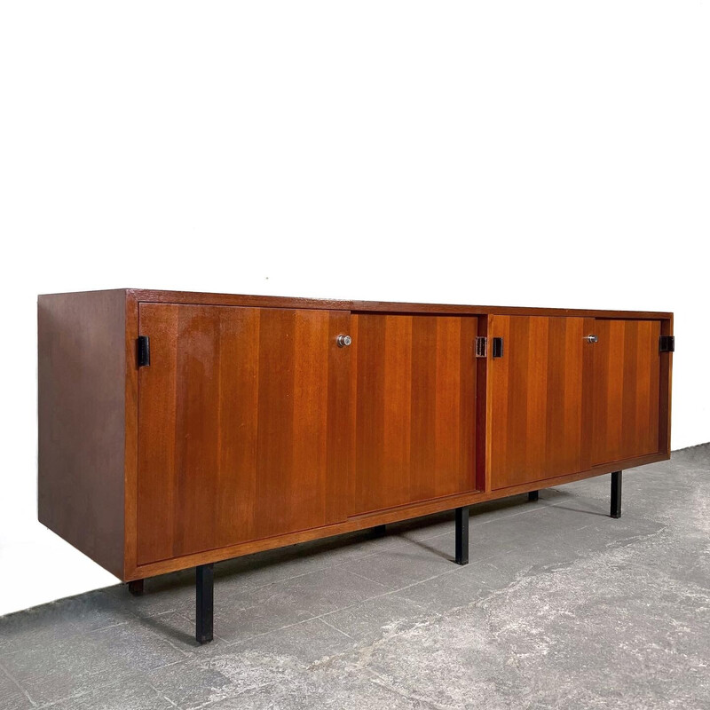 Vintage sideboard with 4 sliding doors by Florence Knoll, 1950-1960
