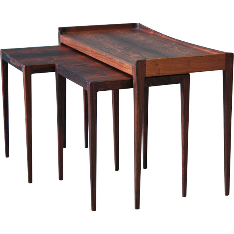 Scandinavian Jason Mobler Nesting Tables in Rosewood by Kurt Ostervig - 1950s