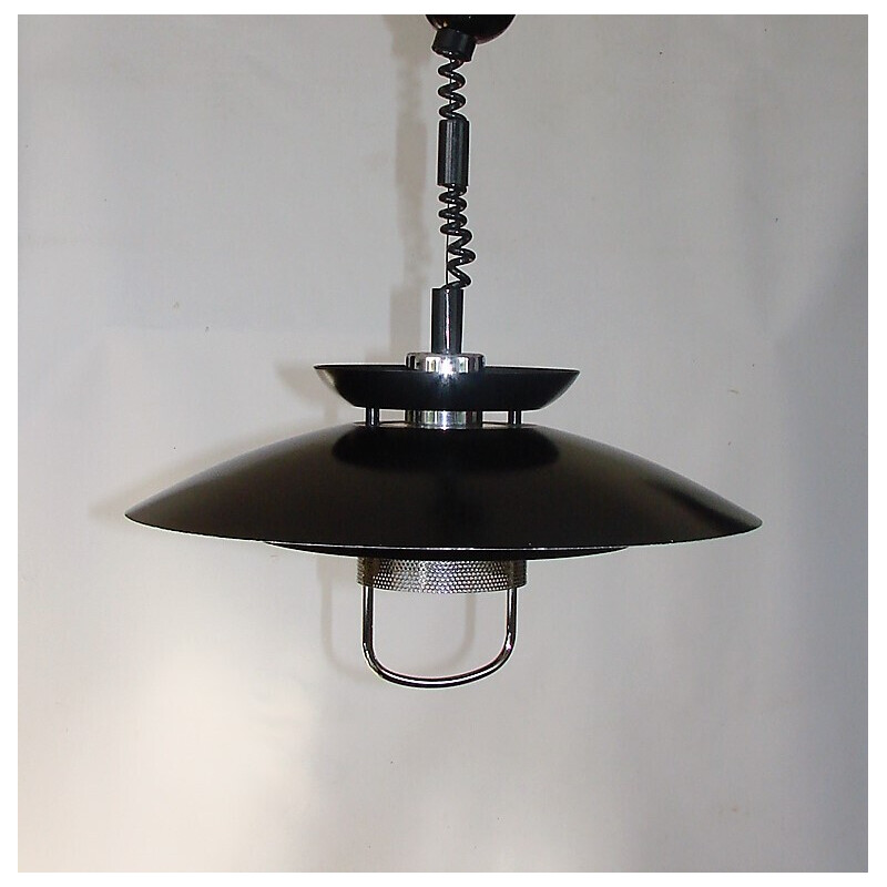 Danish vintage metal pendant lamp, 1970s