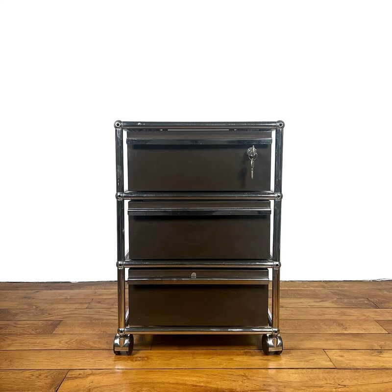 Vintage 3-drawer pedestal by Fritz Haller for Usm Haller, 1970