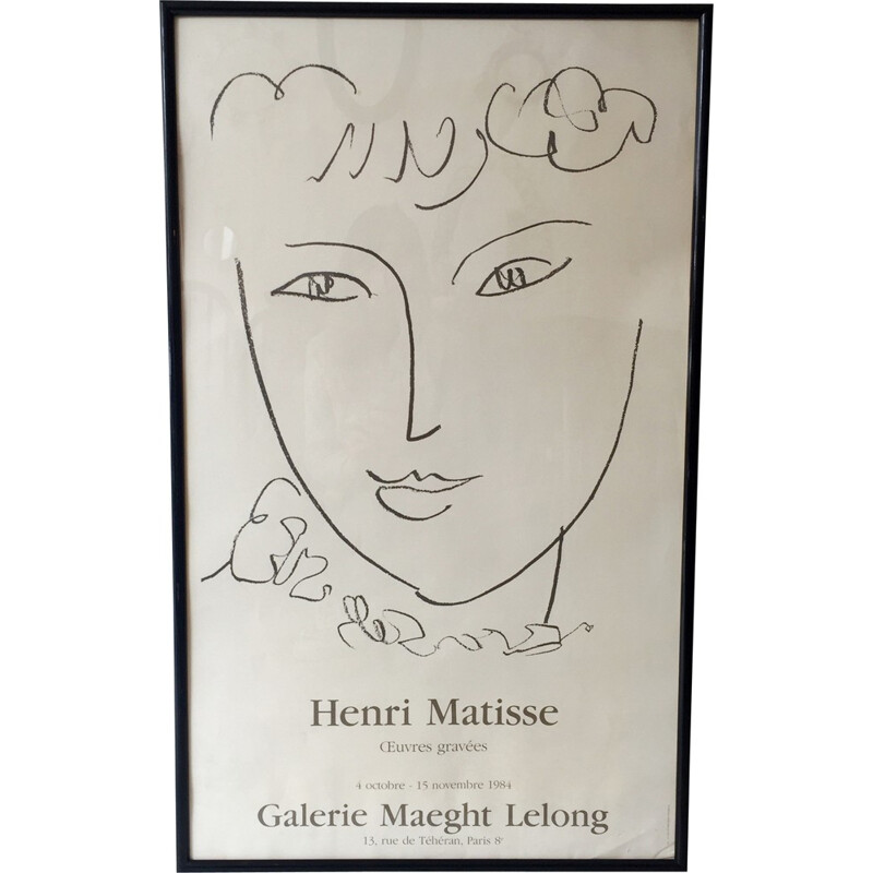 Framed Poster by Henry Matisse - 1980s