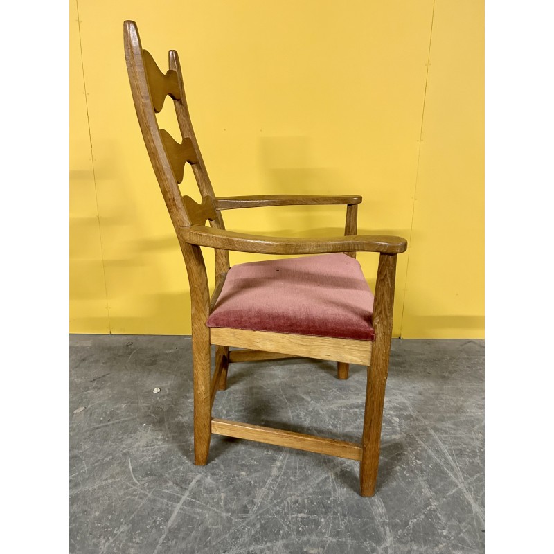 Danish vintage oak wood armchair by Henning  Kjaernulf, 1960s