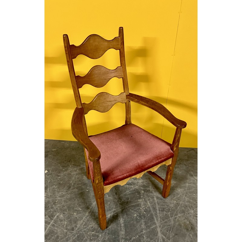 Deense vintage eikenhouten fauteuil van Henning Kjaernulf, 1960