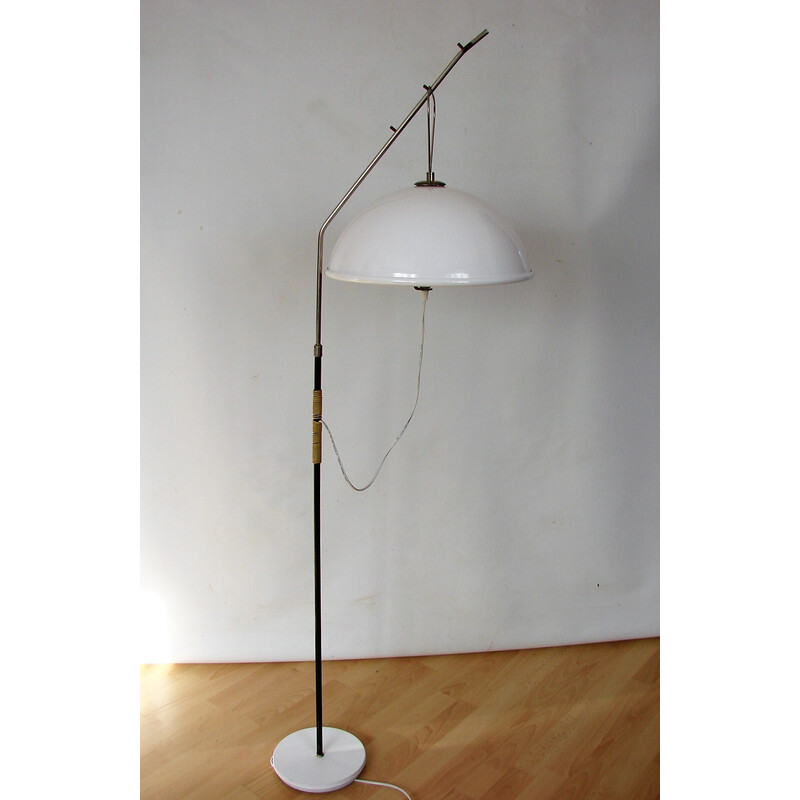 Vintage vloerlamp van metaal en acryl