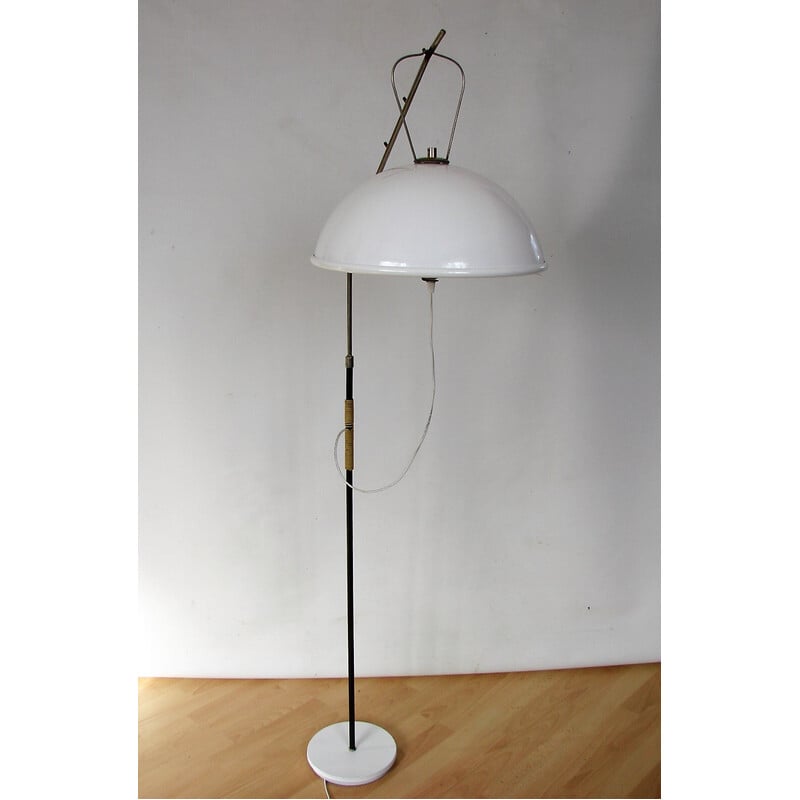 Vintage vloerlamp van metaal en acryl