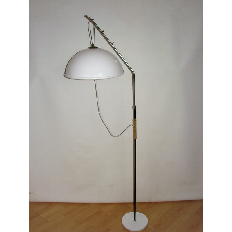 Vintage Stehlampe aus Metall und Acryl