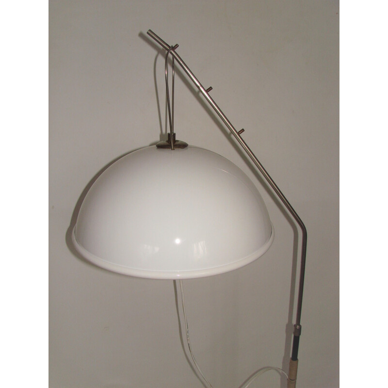 Vintage Stehlampe aus Metall und Acryl