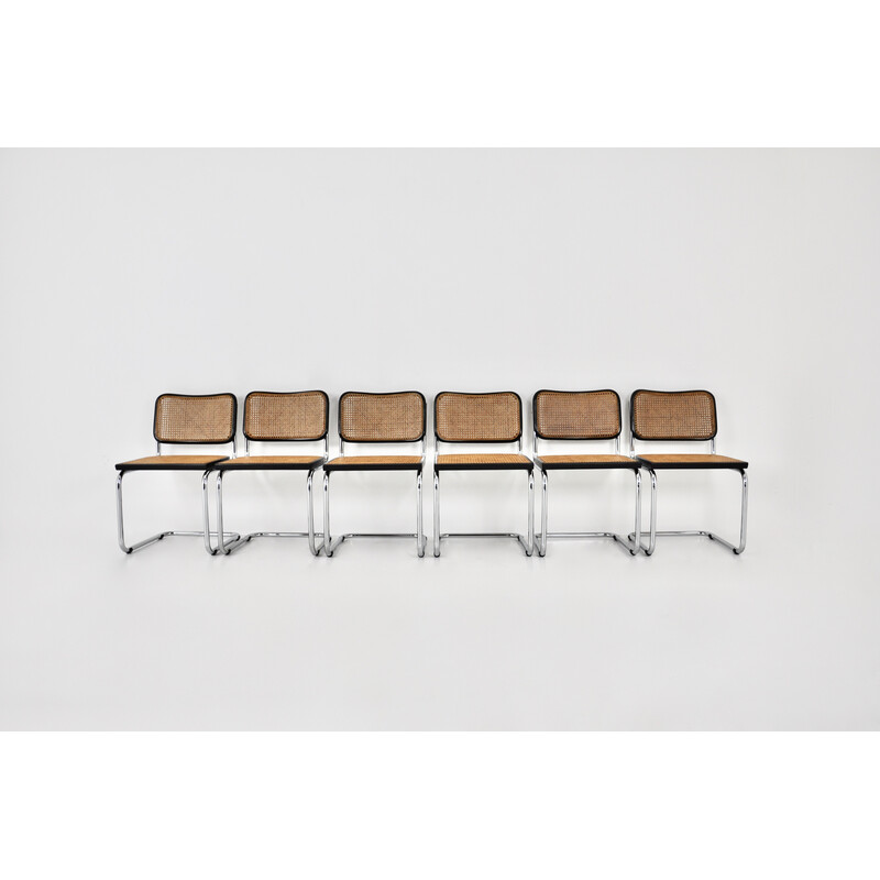 Set di 6 sedie vintage in metallo di Marcel Breuer