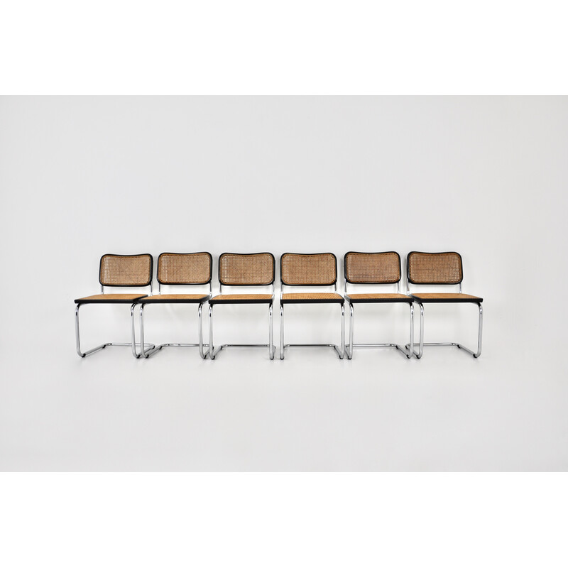 Set of 6 vintage metal chairs by Marcel Breuer